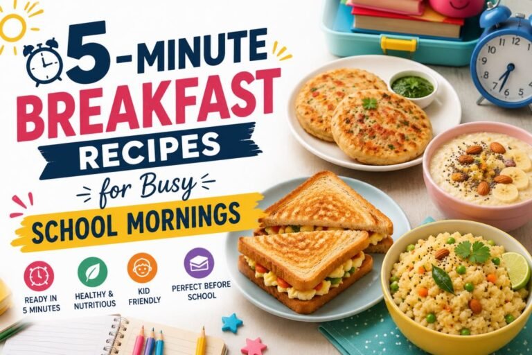 5-minute breakfast recipes for busy school mornings