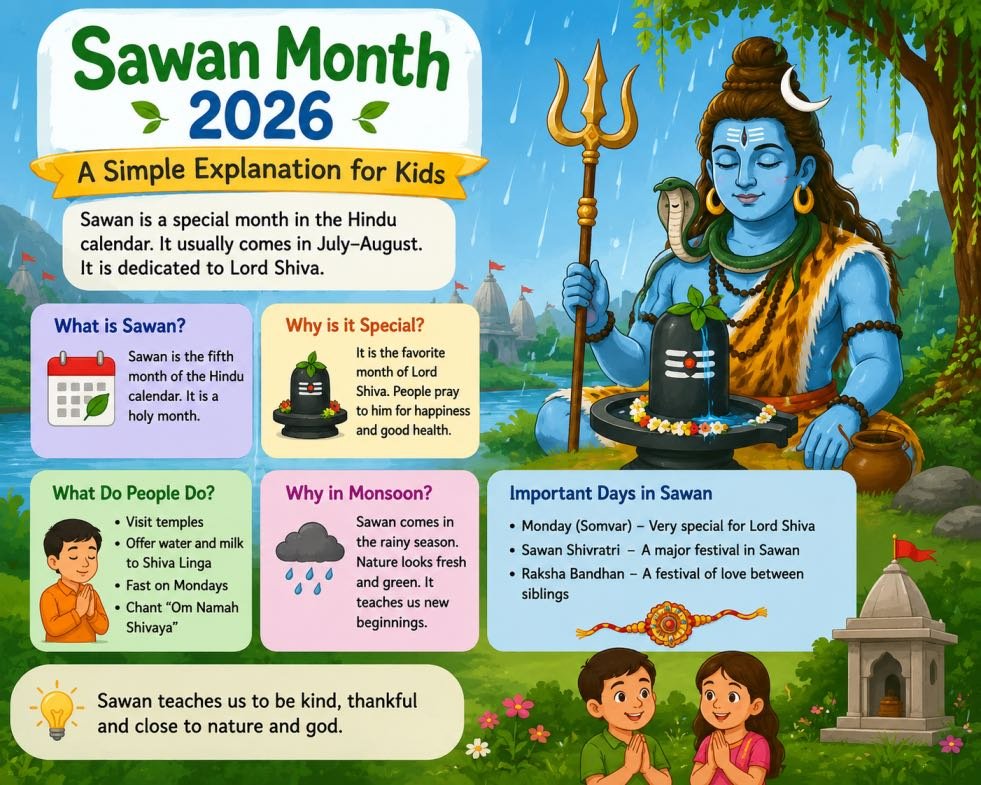 sawan month 2026 for kids