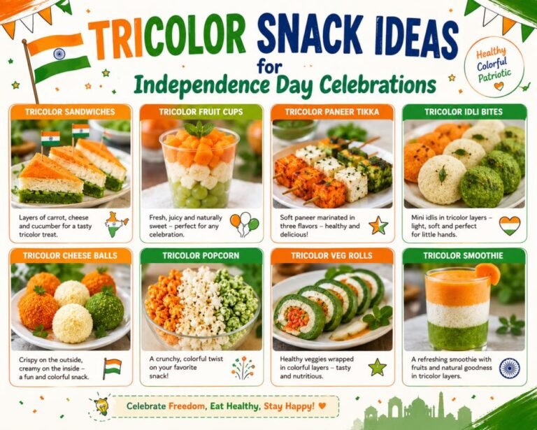 Tricolor snack ideas for Independence Day Celebrations