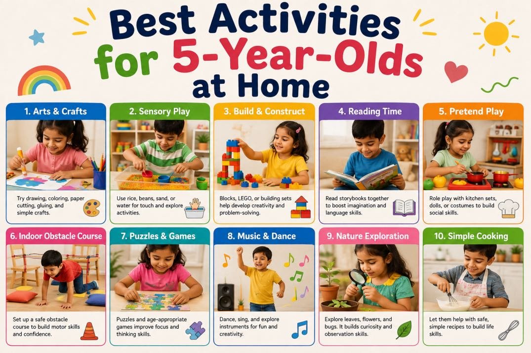 best activities for 5-year-olds at home