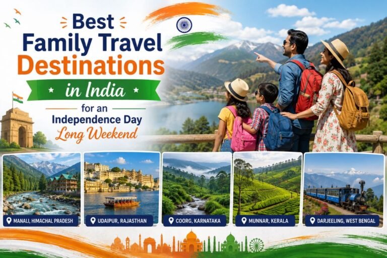 best family travel destinations india independence day weekend