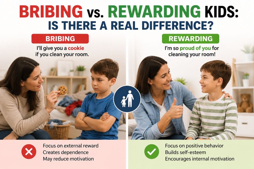 bribing vs rewarding kids