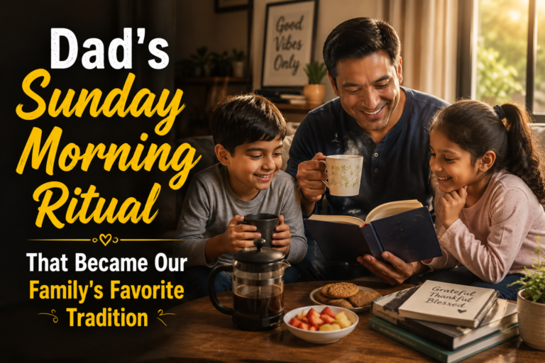 dad and kids sunday morning tradition