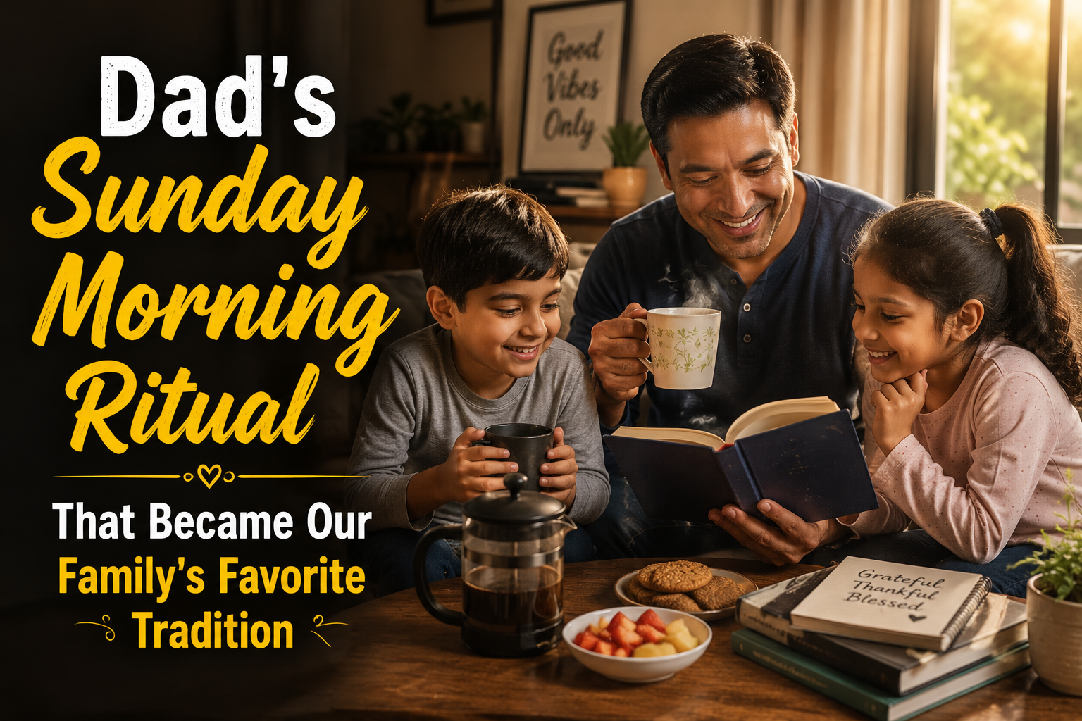 dad and kids sunday morning tradition