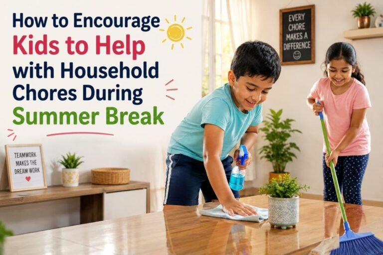 how to encourage kids to help with household chores during summer break