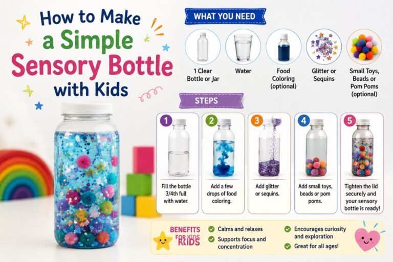 how to make a simple sensory bottle with kids