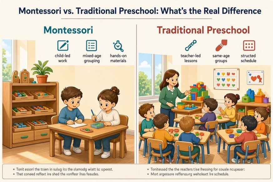 montessori vs traditional preschool
