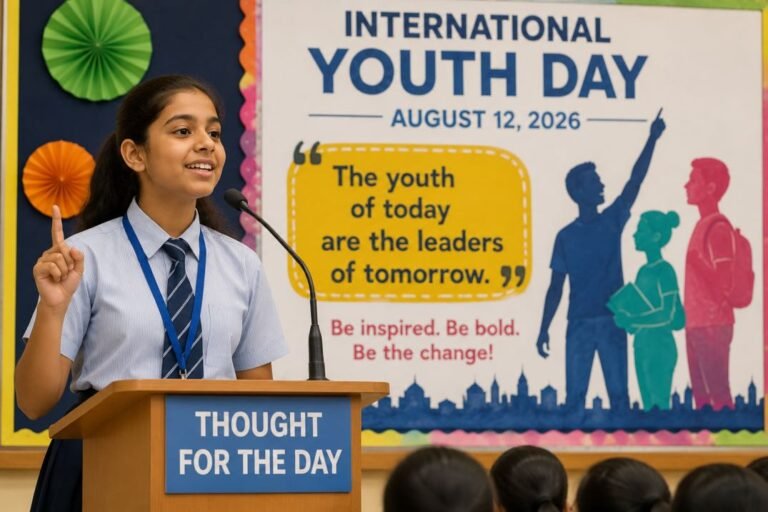 school assembly thought for the day august 12 2026