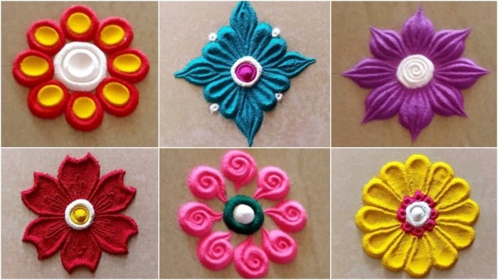 simple rangoli designs kids can make